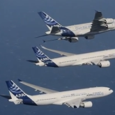 Moment istoric: zbor in formatie a familiei widebody a celor de la Airbus | VIDEO